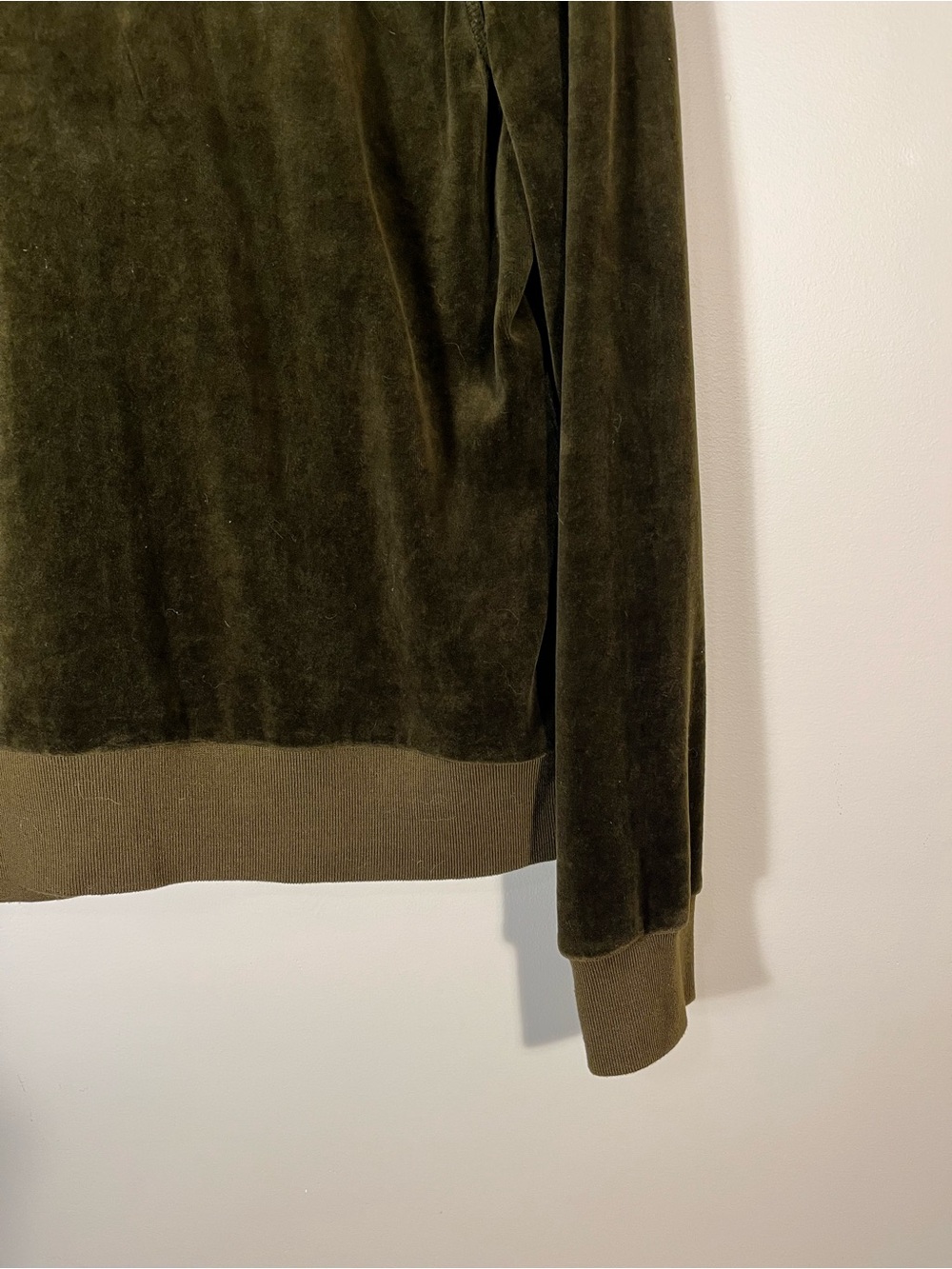 Lauren Ralph Lauren Vintage Olive Green Velvet Velour Shawl Collar Jacket Large - Picture 10 of 13